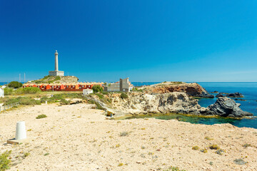 Canvas Print - Cabo de Palos, Spain. Cape Palos lighthouse