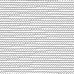 Wall Mural - Seamless wavy pattern. Black and white zigzag hand drawn seamless pattern.