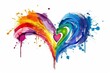 LGBTQ Pride periwinkle. Rainbow novice colorful incredible diversity Flag. Gradient motley colored empowerment LGBT rights parade festival ensemble diverse gender illustration