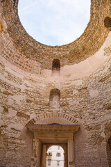 Wall Mural - The 4th century Vestibule within the Diocletian Palace in Split, Croatia. Also called The Rotonda or The Atrium, it led from Peristil to the imperial apartments