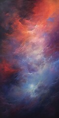 Wall Mural - mystical nebula background with cosmic colors
