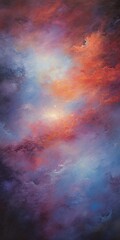 Wall Mural - cosmic mystery: abstract nebula constellation art