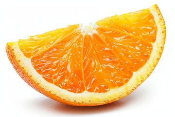 vibrant orange slice isolated on white