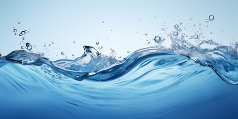 Wall Mural - blue water splash isolated on white background. Water splash