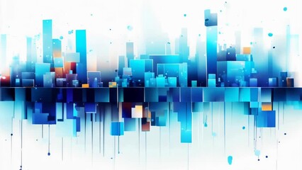 Wall Mural - Cityscape with numerous buildings in background