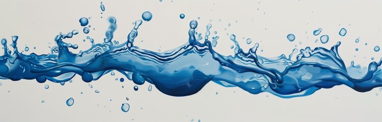 Wall Mural - splashing paint in water with bubbles for backgrounds