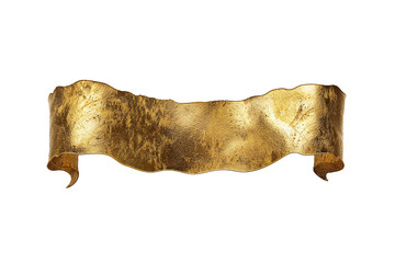 Wall Mural - empty golden banner isolated on transparent background generative ai