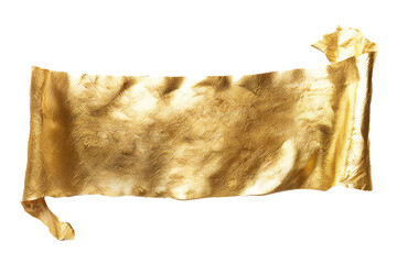 Wall Mural - empty golden banner isolated on transparent background generative ai