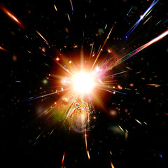 Wall Mural - sunburst. space dust. the elements of this image furnished by nasa.