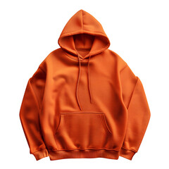 Wall Mural - orange hoodie on transparent background generative ai