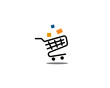 © syafart - shopping chart art with flying stock logo icon symbol design template illustration inspiration