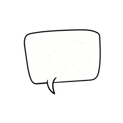 Sticker - Empty speech square vector sketch icon isolated on background.