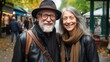 © sorin - Portrait of senior couple enjoying a sightseeing tour in a charming historic town