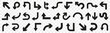 © top dog - Black traffic arrow for app. Simple arrow icons in black. Arrow template set. Arrow icon collection. Set of black direction arrow signs.