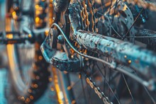 Close-up Of A Bicycle At The Back Mountain