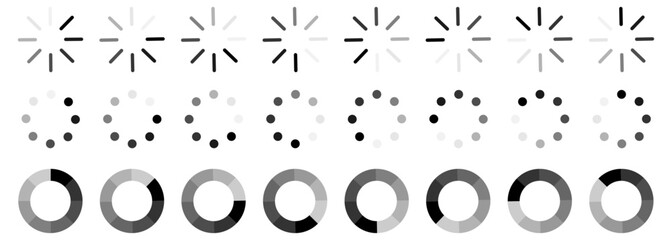Wall Mural - set of loading icon. vector collection