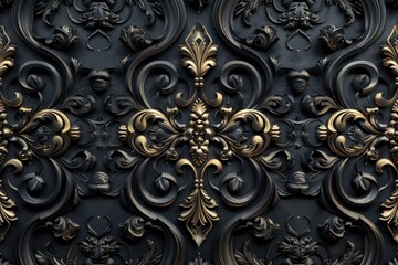 Poster - Ornate Baroque Style Relief