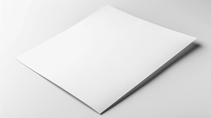 Wall Mural - blank white paper on white background.