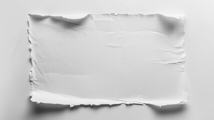 Wall Mural - blank white paper on white background.