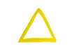 © Emre Akkoyun - Hand drawn yellow triangle on transparent background