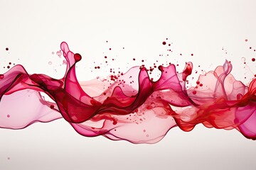 Leinwandbilder - A vibrant swirl of red and pink liquid dances through the air in a mesmerizing display of color and movement