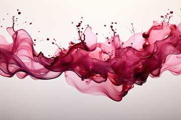 Poster - A vibrant concoction of red and pink liquid swirls and dances gracefully through the air, creating a mesmerizing and enchanting display of colors