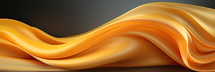 Poster - A vibrant yellow wave dances across a mysterious black canvas, creating a striking contrast and sense of movement