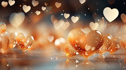 Leinwandbilder - hearts floating gracefully in the air, creating a harmonious and enchanting display