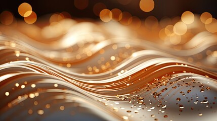 Poster - wavy gold background, creating a luxurious and captivating visual experience