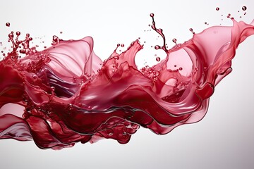 Leinwandbilder - A vibrant red liquid splashes into the air, forming intricate patterns and shapes as it defies gravity in a mesmerizing display of movement and energy
