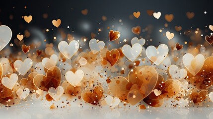 Leinwandbilder - A variety of colorful hearts float gracefully in the air, creating a dreamy and enchanting scene