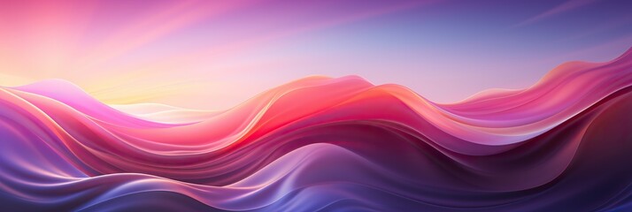 Poster - A vibrant powerful movement of a wave crashing against the shore, with a mesmerizing sunset creating a warm glow in the background