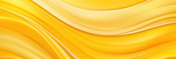 Poster - Abstract yellow background with wavy lines dancing in harmony, creating a dynamic and vibrant composition