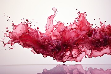 Leinwandbilder - A mesmerizing display as a vibrant red liquid defies gravity, floating gracefully in the air