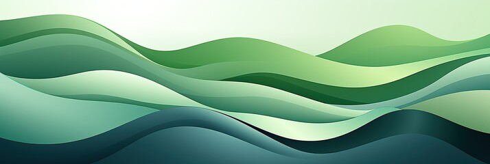Fototapete - A mesmerizing abstract background featuring wavy lines in shades of green and blue, creating a sense of movement and depth