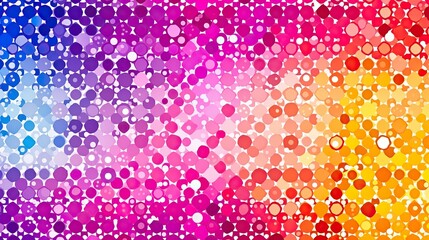 Leinwandbilder - Playful circles and dots swirl and mingle on a vibrant background, creating a dynamic and whimsical display of color and movement