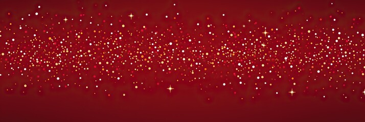 Poster - A vibrant red background adorned with elegant white stars, creating a mesmerizing and enchanting celestial scene