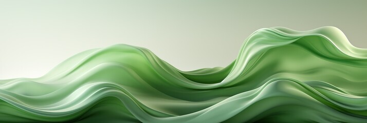 Sticker - vibrant green wave crashing against a serene white wall, capturing the power and beauty of nature in a tranquil setting