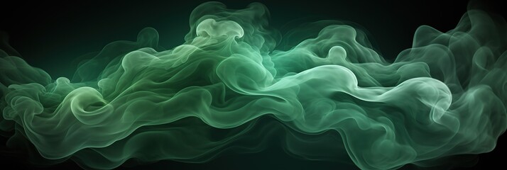 Aufkleber - swirls of smoke dance across a striking green and black backdrop, creating a sense of mystery and allure