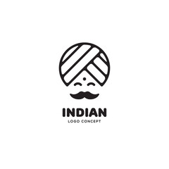 Wall Mural - Indian man logo