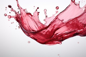 Leinwandbilder - A vibrant red liquid dances gracefully through the air in a mesmerizing display of splashes, creating a captivating and dynamic scene