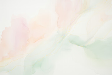 Aufkleber - delicate white and pink painting on a white background, capturing a serene and elegant aesthetic with soothing pastel tones
