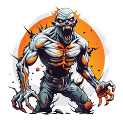  monster zombie for tshirt design