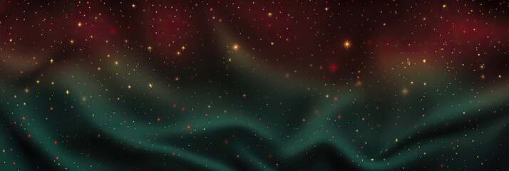 Poster - In a vast expanse, stars twinkle amidst swirling clouds of cosmic dust, creating a mesmerizing spectacle of light and shadow in the depths of space