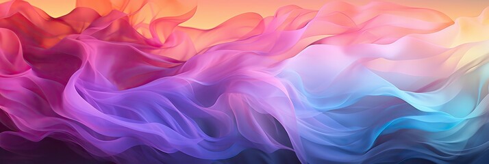 Fototapete - A swirling wave of multicolored smoke billows across the canvas in a mesmerizing display of fluid motion and vibrant hues
