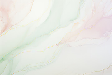 Leinwandbilder - A peaceful and harmonious image featuring a white and pink background with a striking green and yellow stripe running across it. The colors blend beautifully to create a sense of balance and serenity