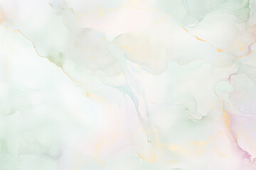 Poster - harmonious blend of white and green marble textures, creating a dreamy and sophisticated backdrop