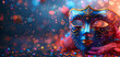party mask with abstract background