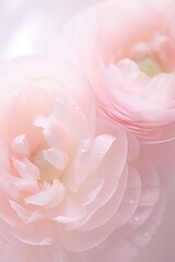 Canvas Print - Close up of a pink flower covered in sparkling water droplets, reflecting light and enhancing its delicate beauty