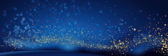 Poster - A mesmerizing blue background filled with countless dazzling stars shining brightly against the dark night sky
